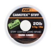 Поводковый материал в мягкой оплетке Fox Edges Camotex Stiff — Dark Stiff 20lb — 20m