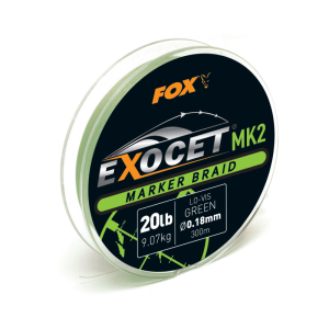 Маркерный шнур Fox Exocet MK2 Marker Braid 300m 0.18mm 9.07kg 20lb Green