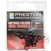 Вертлюжок для кормушки Preston Innovations Preston Method Feeder Ring Swivels Size 6