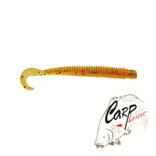 Твистер Mottomo Deft Worm 10см Orange Green Pepper 8шт.
