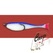 Поролоновая рыбка Контакт с двойником 10 см. бело-синяя