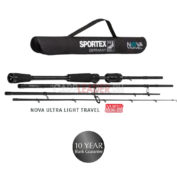 Спиннинг Sportex Nova Travel PT2300 ULR 2.30m 2-8g (5-част.+ тубус)