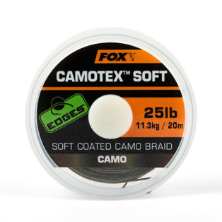Поводковый материал в мягкой оплетке Fox Edges Camotex Soft Camo 20lb 20m