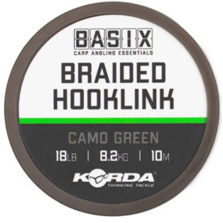 Поводковый материал Korda Basix Braided Hooklink 10 м 18 lb Camo green