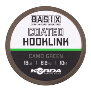 Поводковый материал Korda Basix Coated Hooklink 10 м 18 lb Camo green 3