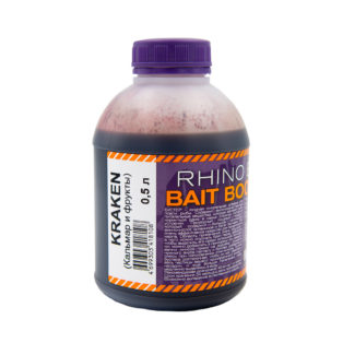 Ликвид Rhino Baits Bait Booster Liquid Food 0,5 л. Kraken Кальмар и Фрукты