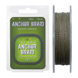 Поводковый материал ESP Anchor Braid 15lb 10 м Weed Green без оплетки