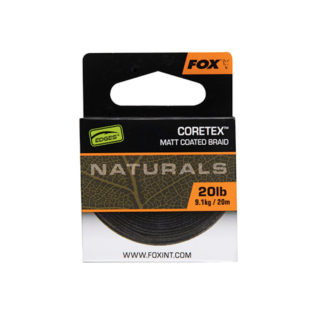 Поводковый материал Fox Edges Naturals Coretex 20lb 20m в полужесткой оплетке