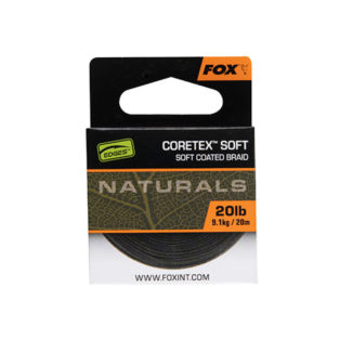 Поводковый материал Fox Edges Naturals Coretex Soft 20lb 20m