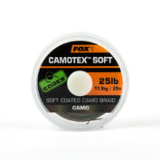 Поводковый материал в мягкой оплетке Fox Edges Camotex Soft Camo 25lb 20m