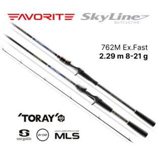 Удилище кастинговое Skyline SKYC 762M 2.29m 8-21g Ex.Fast