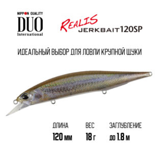 Воблер DUO Realis Jerkbait 120SP CCCZ104 Emerald Shiner ND