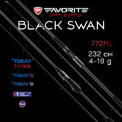 Спиннинг Favorite Black Swan 772ML 2.32m 4-18g Fast