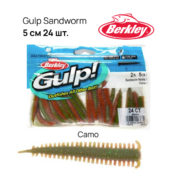 Приманка Berkley Gulp Sandworm 5 см. 24 шт. Camo